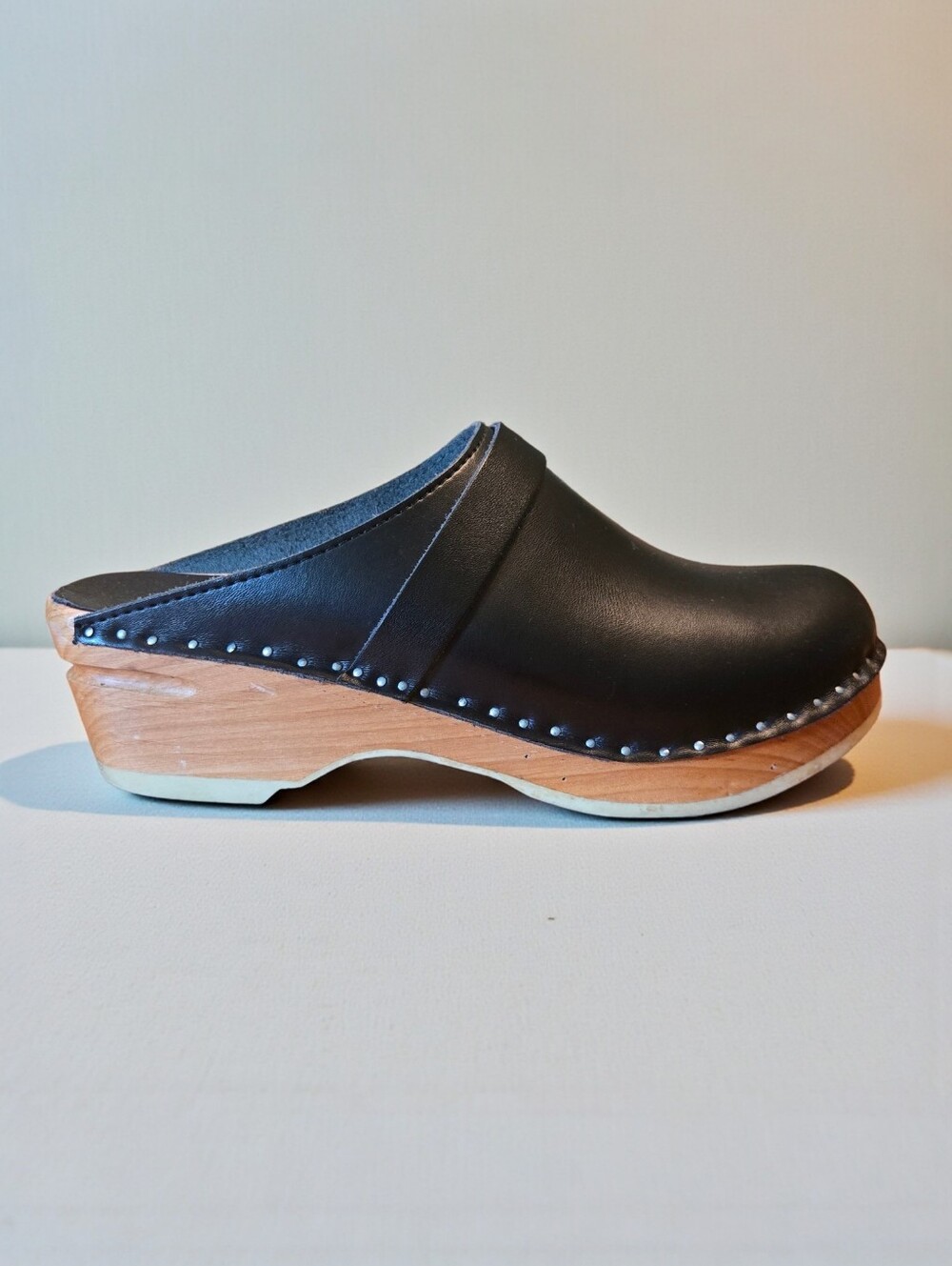 Troentorp Black Clog Size 38 / 8 Made In Sweden